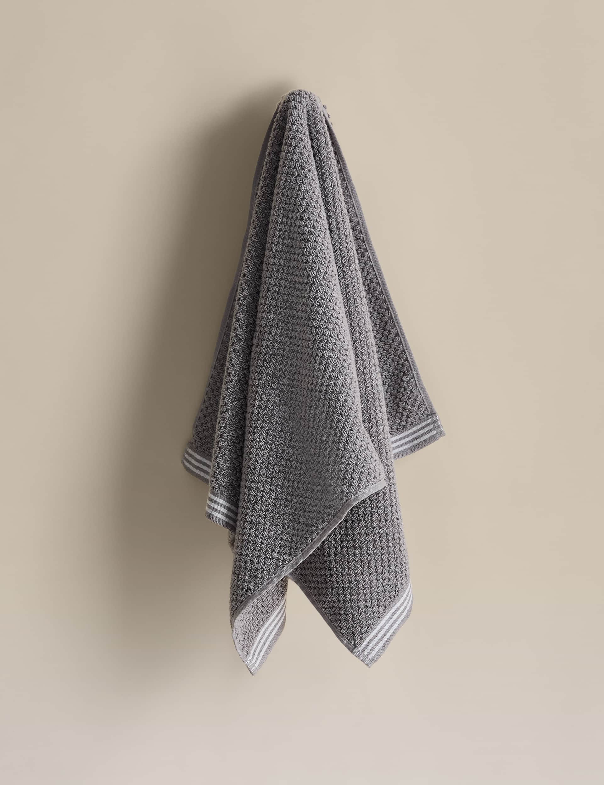 Pure cotton rice weave towel 500gsm honeycomb (British brand)
