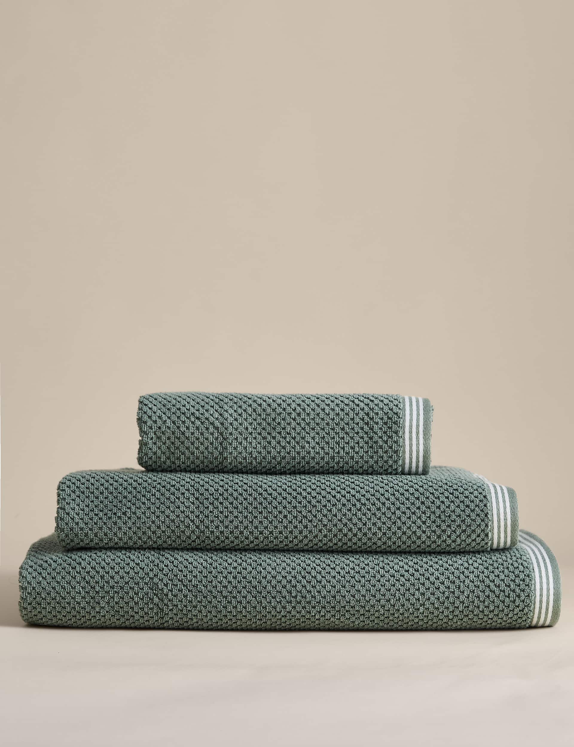 M&S Pure Soft Cotton Rice Weave Towel