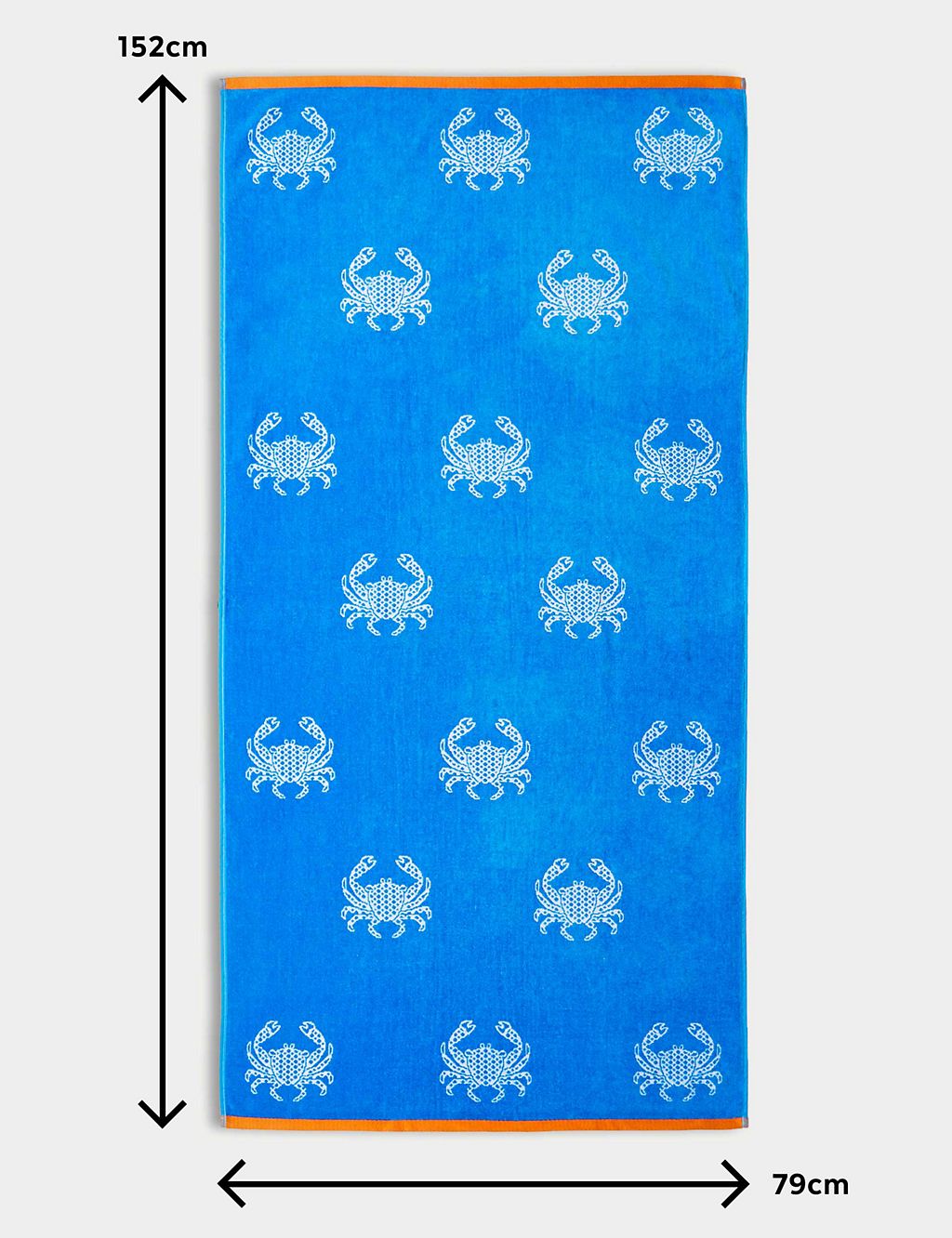 Pure Cotton Crab Beach Towel GOODS M&S   