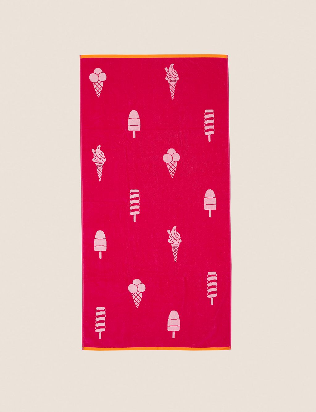 Pure Cotton Ice Cream Beach Towel GOODS M&S   