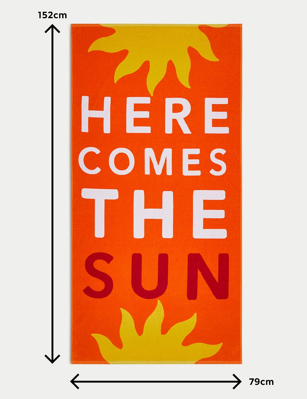 Pure Cotton Sun Slogan Beach Towel GOODS M&S   