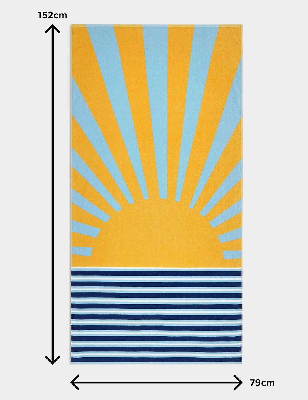 Pure Cotton Printed Beach Towel GOODS M&S   