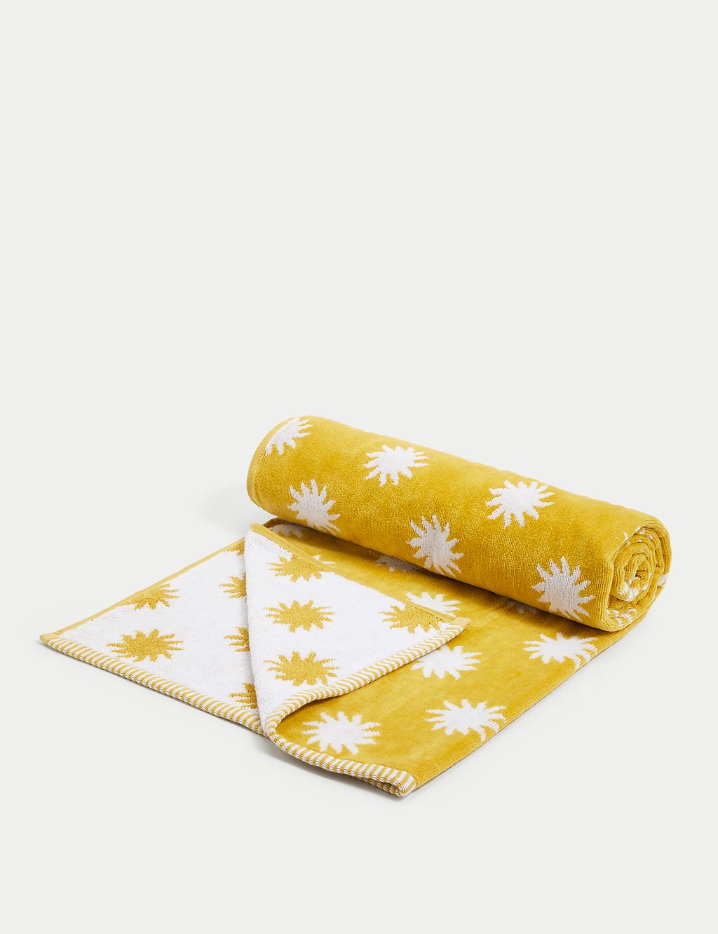 Pure Cotton Sun Print Beach Towel GOODS M&S   