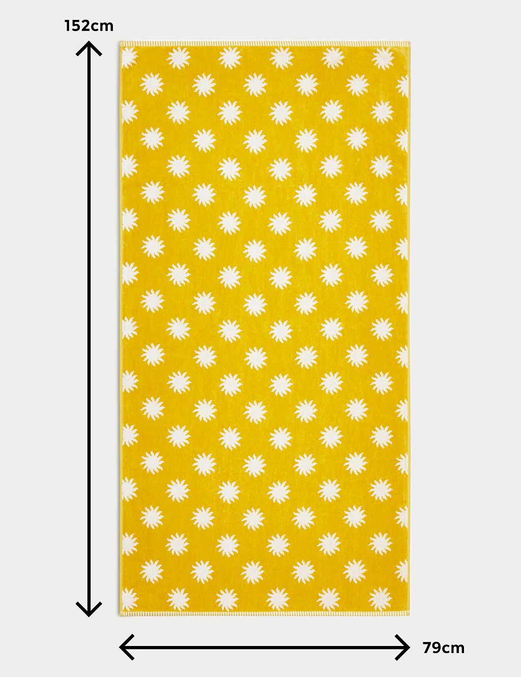 Pure Cotton Sun Print Beach Towel GOODS M&S   