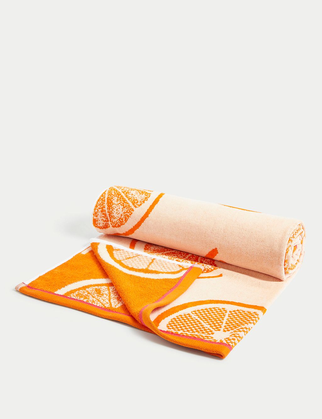 Pure Cotton Orange Slices Beach Towel GOODS M&S   