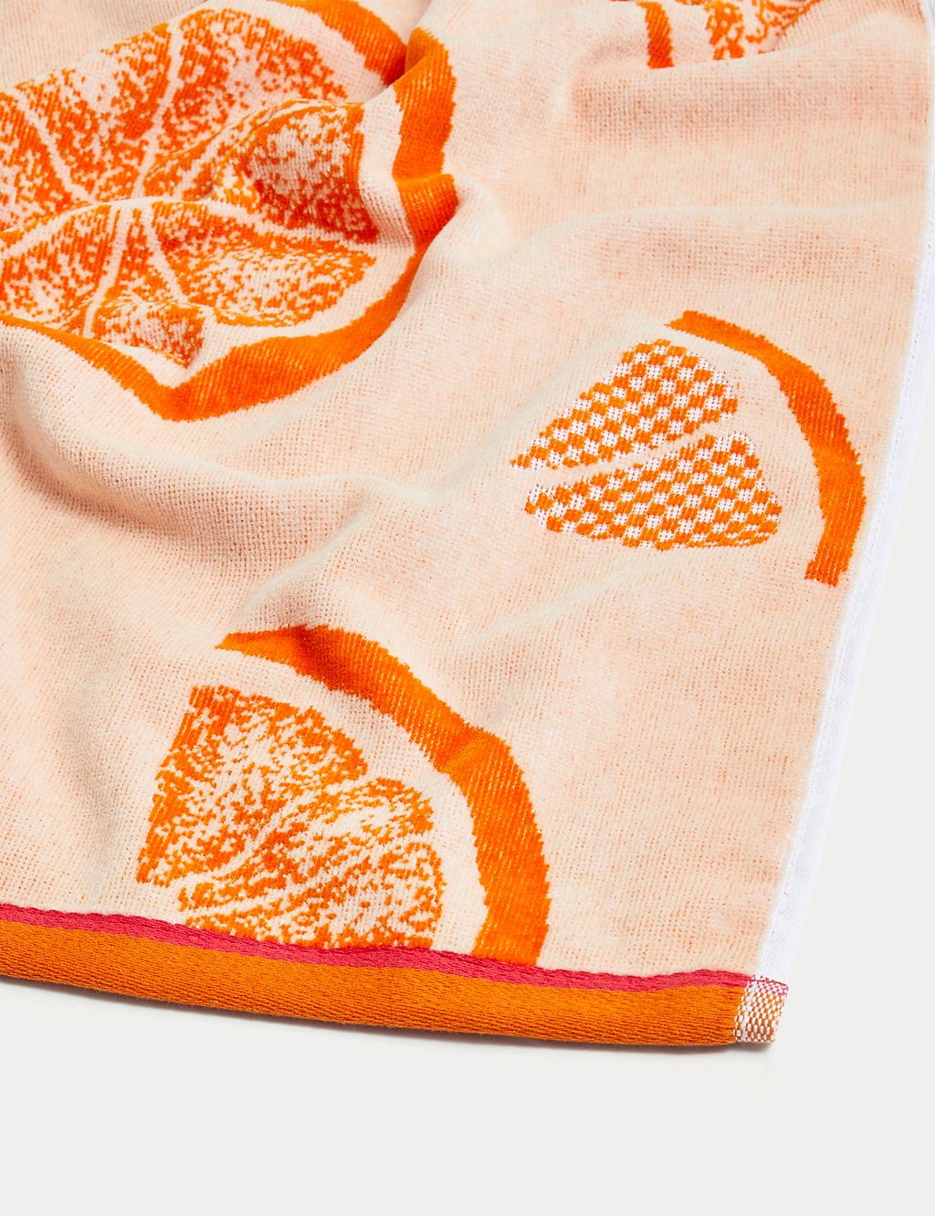 Pure Cotton Orange Slices Beach Towel GOODS M&S   