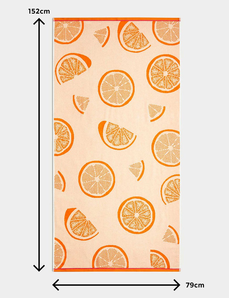 Pure Cotton Orange Slices Beach Towel