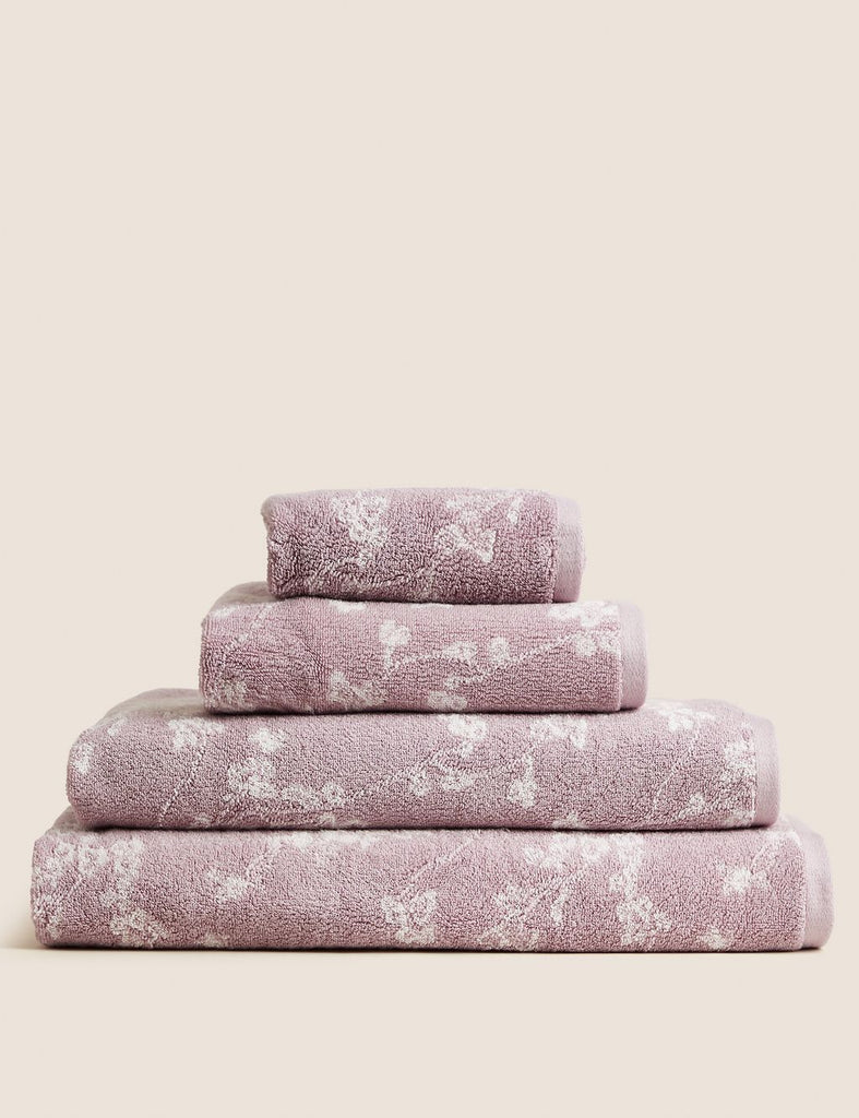 Super Soft Pure Cotton Floral Jacquard Towel