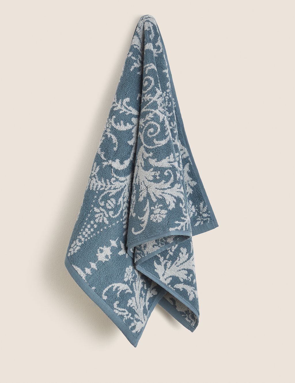 Pure Cotton Damask Jacquard Towel GOODS M&S   