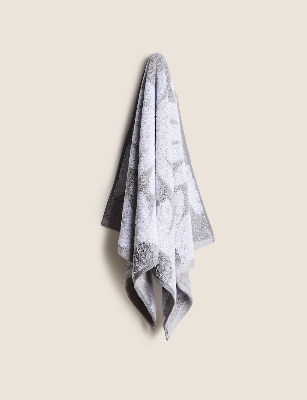 Pure Cotton Daisy Jacquard Towel GOODS M&S   