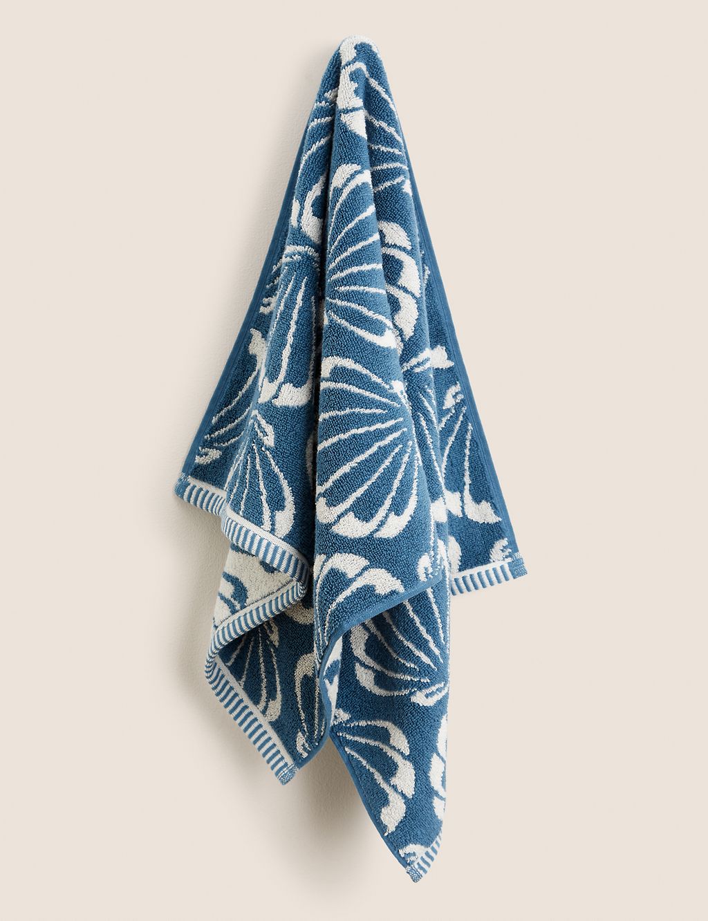 Pure Cotton Shell Jacquard Towel GOODS M&S   