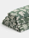 Pure cotton bath towel with elephant and palm tree print, imported from the UK