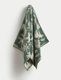 Pure cotton bath towel with elephant and palm tree print, imported from the UK