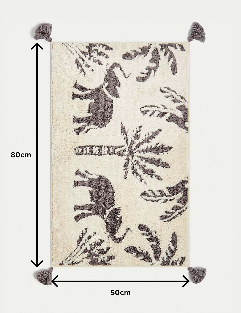 Cotton Blend Elephant Bath Mat GOODS M&S   