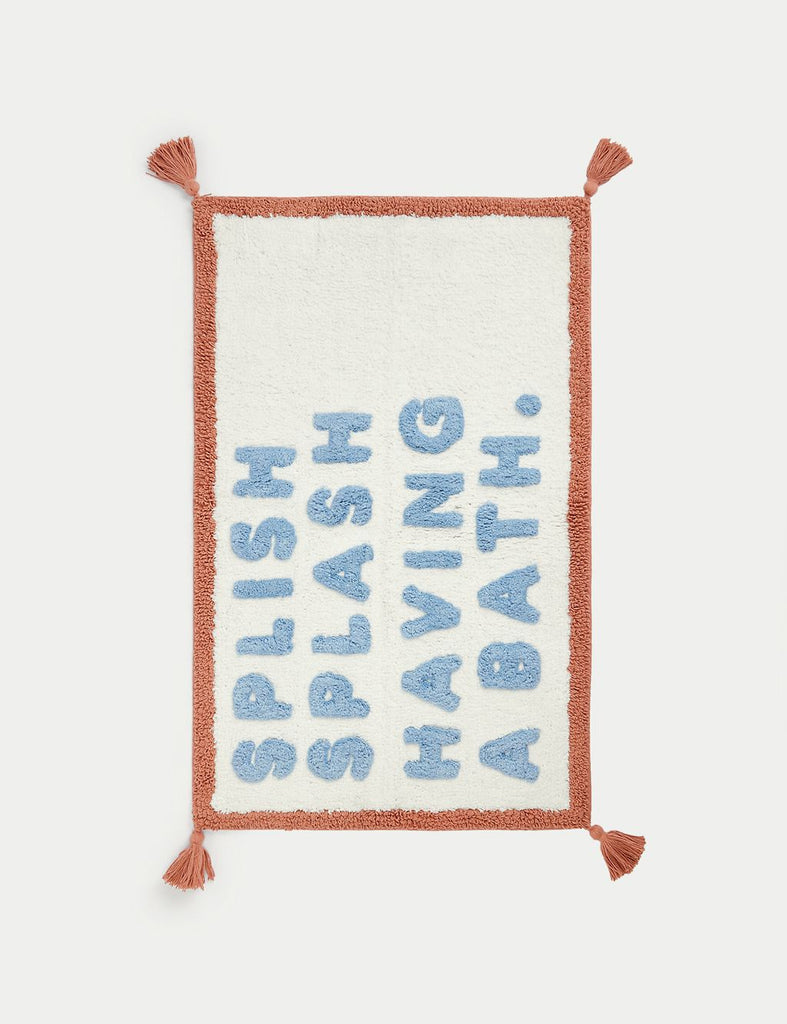 Pure Cotton Splish Splash Tassel Bath Mat