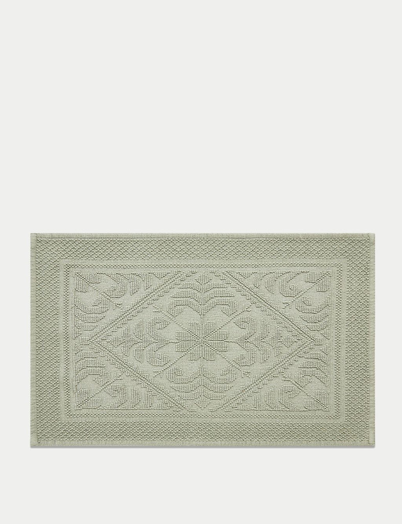 Pure Cotton Damask Bath Mat