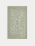 Pure Cotton Damask Bath Mat GOODS M&S   