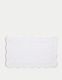 Pure Cotton Scalloped Bath Mat GOODS M&S   