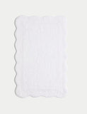 Pure Cotton Scalloped Bath Mat GOODS M&S   