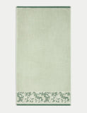 Pure Cotton Woven Floral Towel GOODS M&S   