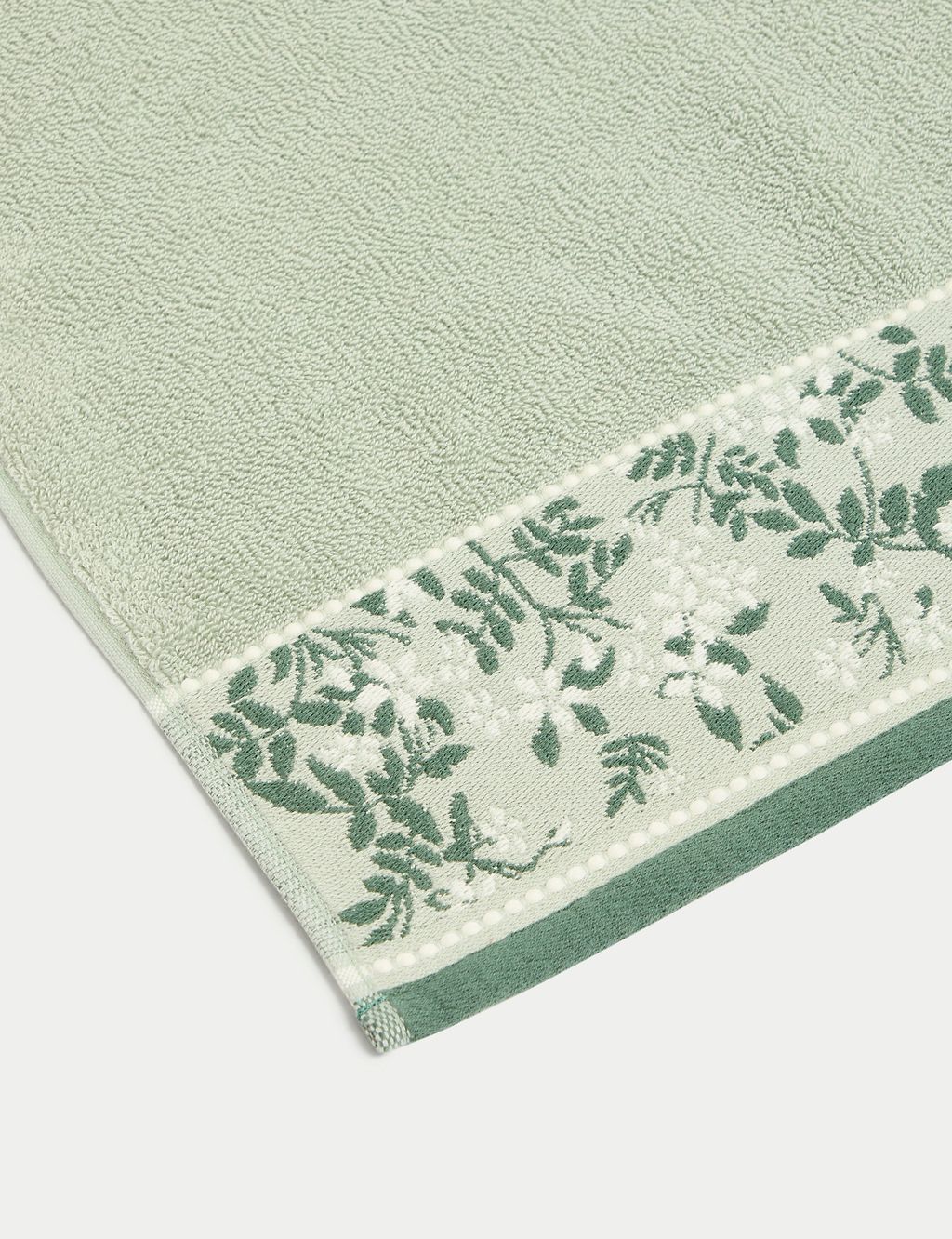 Pure Cotton Woven Floral Towel GOODS M&S   