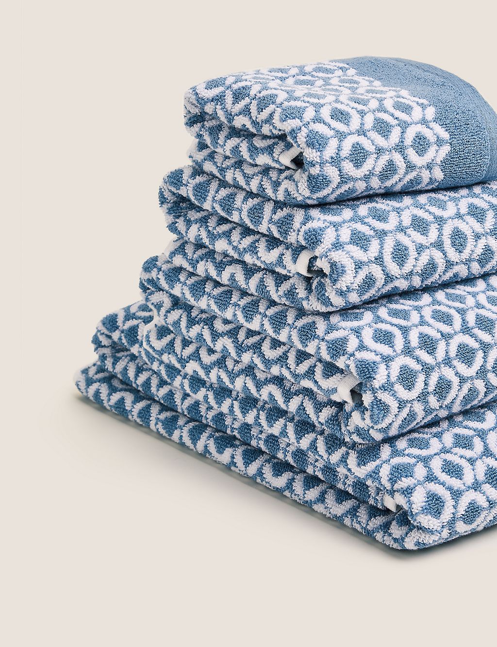 Pure Cotton Repeat Links Towel GOODS M&S   