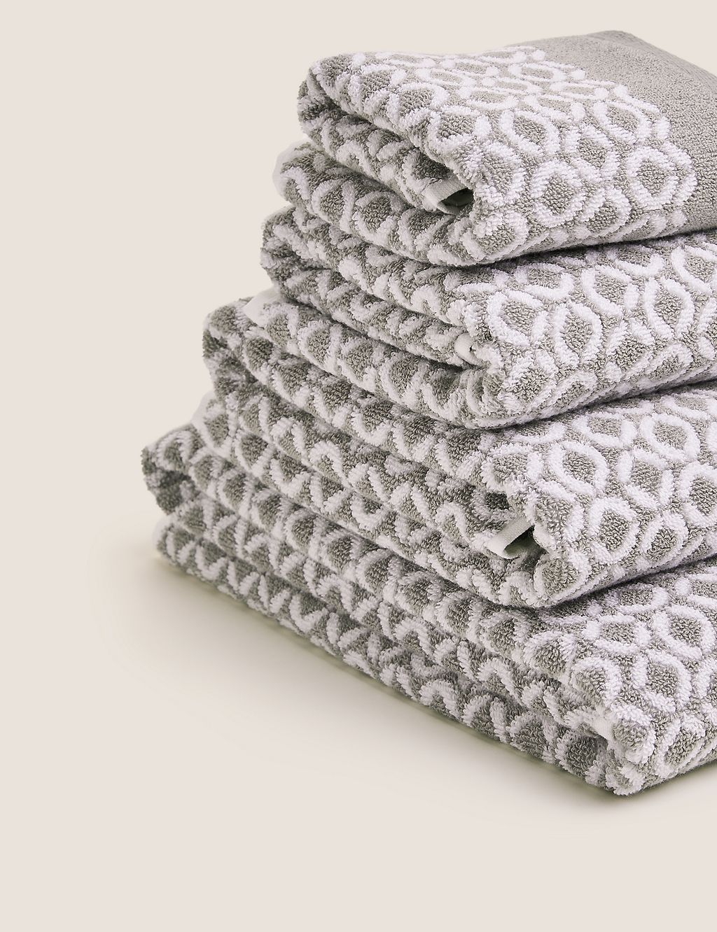 Pure Cotton Repeat Links Towel GOODS M&S   