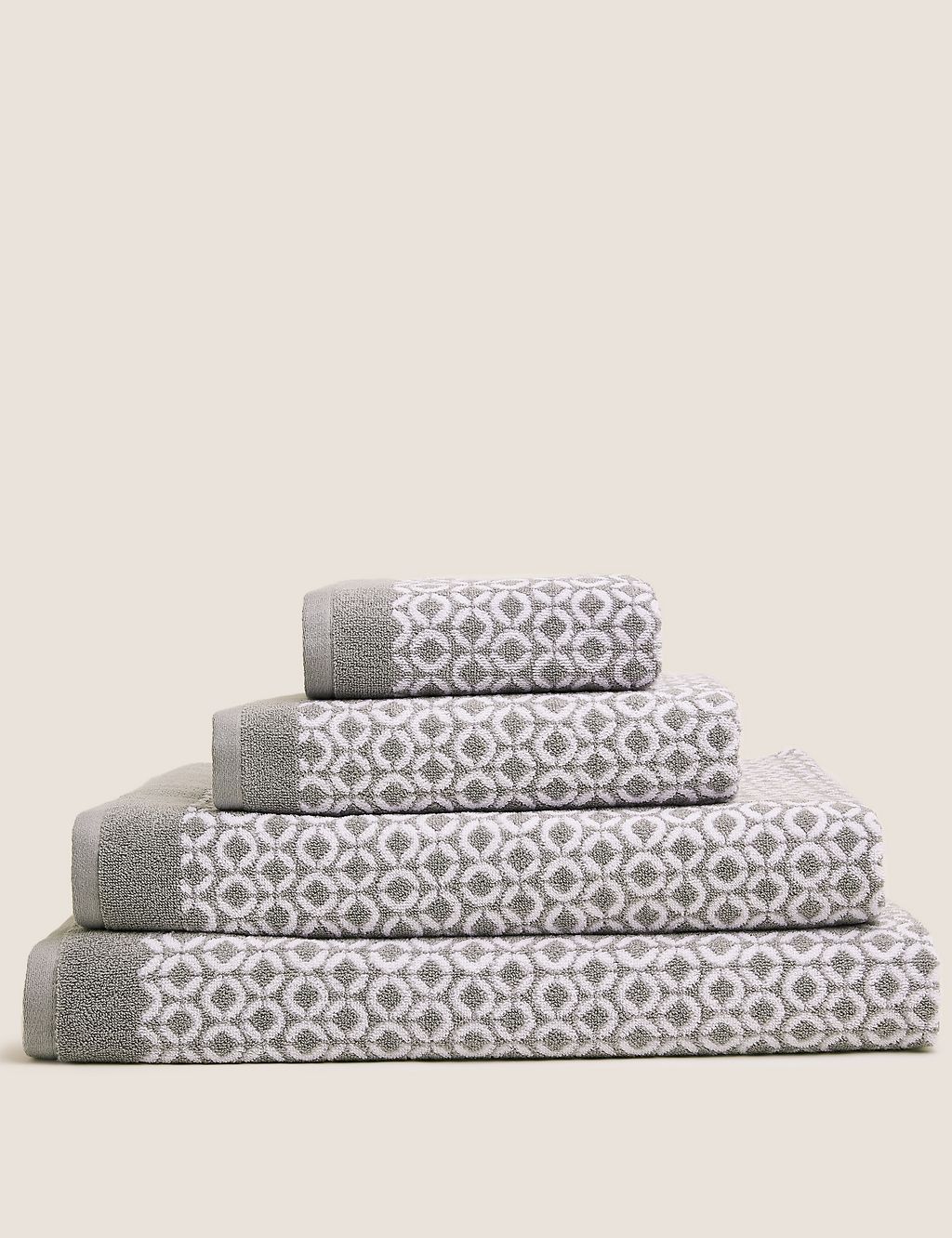 Pure Cotton Repeat Links Towel GOODS M&S   