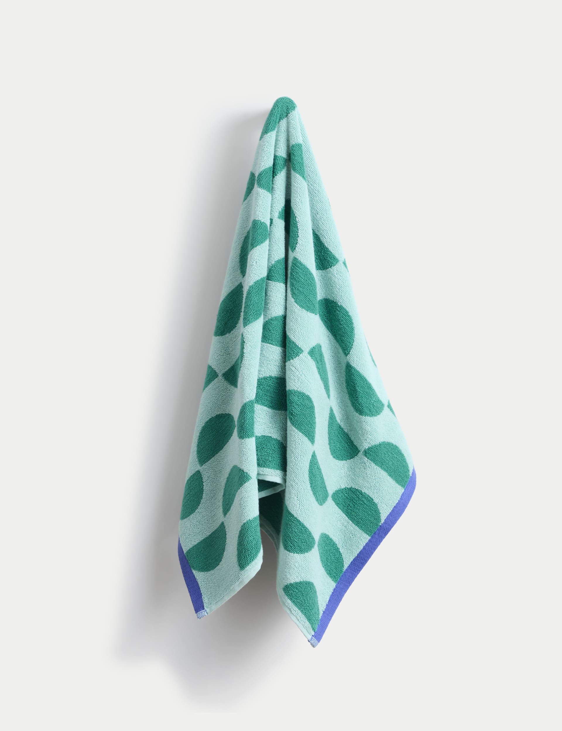 Pure Cotton Geometric Semi Circle Towel