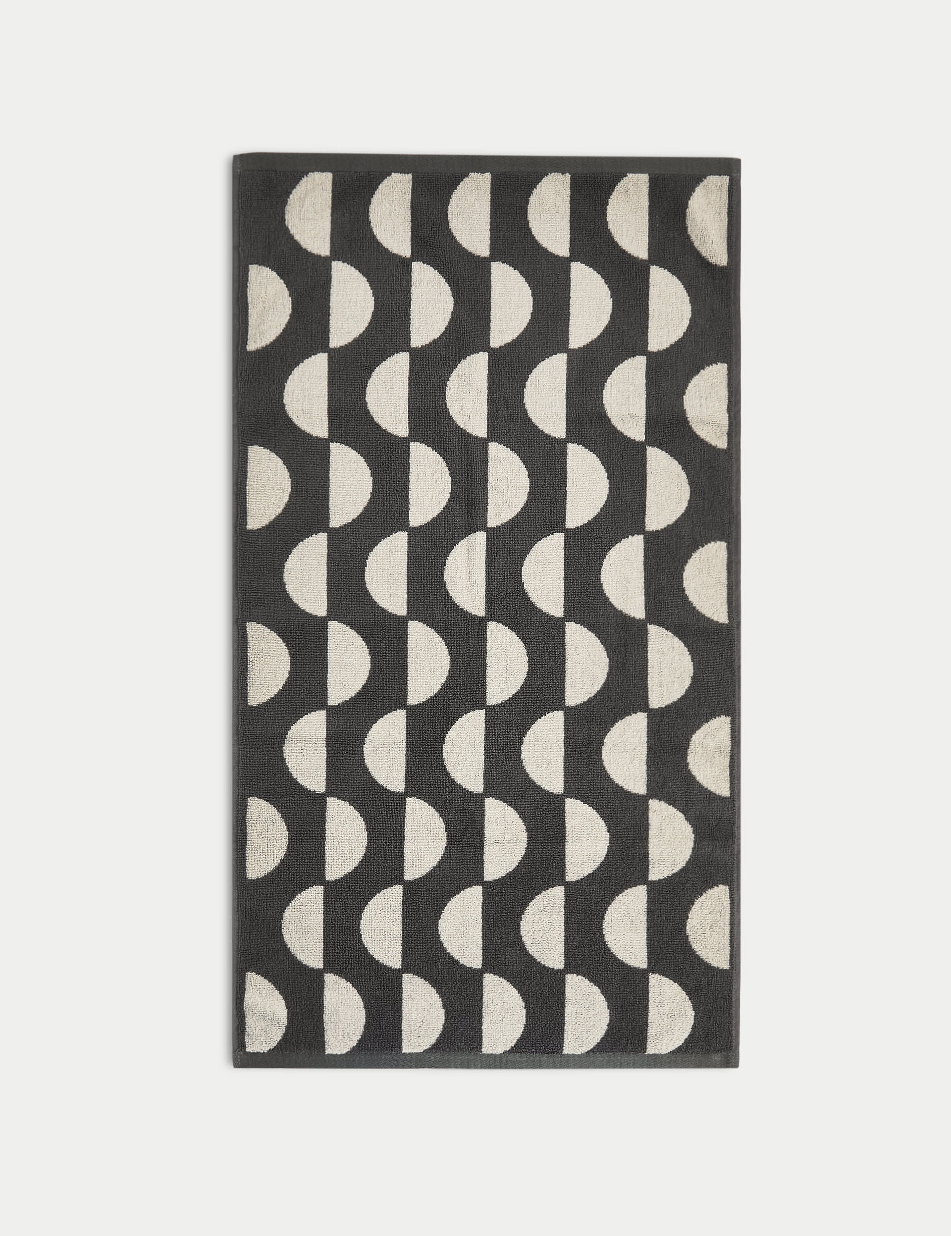 Pure Cotton Geometric Semi Circle Towel