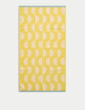 Pure Cotton Geometric Semi Circle Towel