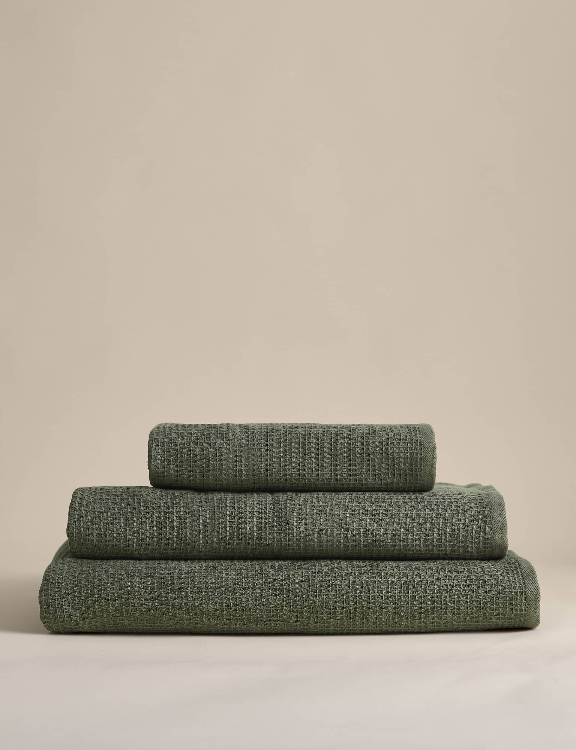 Pure Cotton Reverse Waffle & Terry Towel