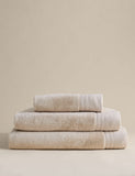 Pure cotton towel with linen border, UK version