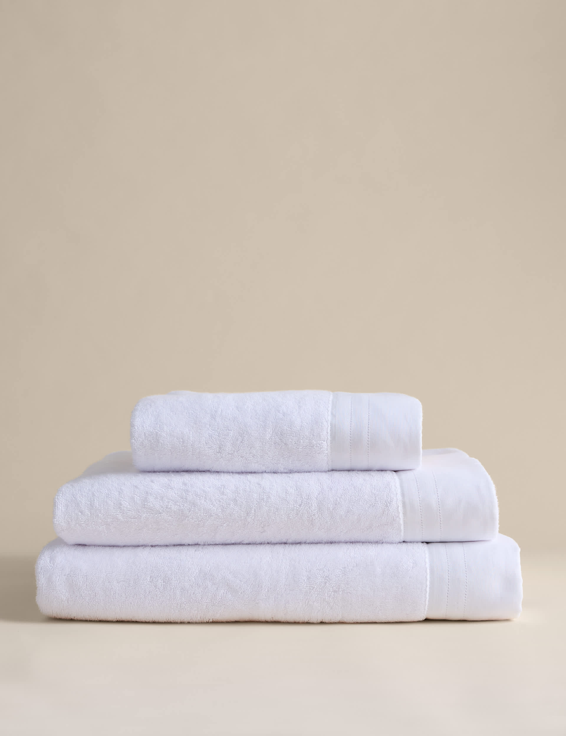 Pure Cotton Towel with Linen Border