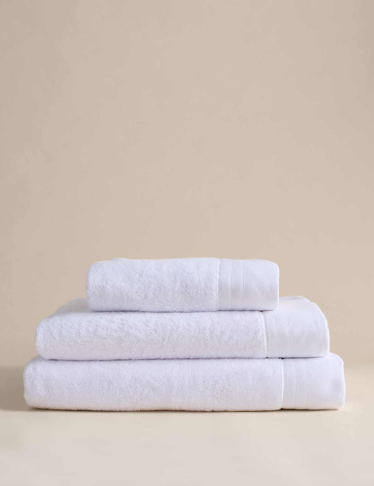 Pure Cotton Towel with Linen Border