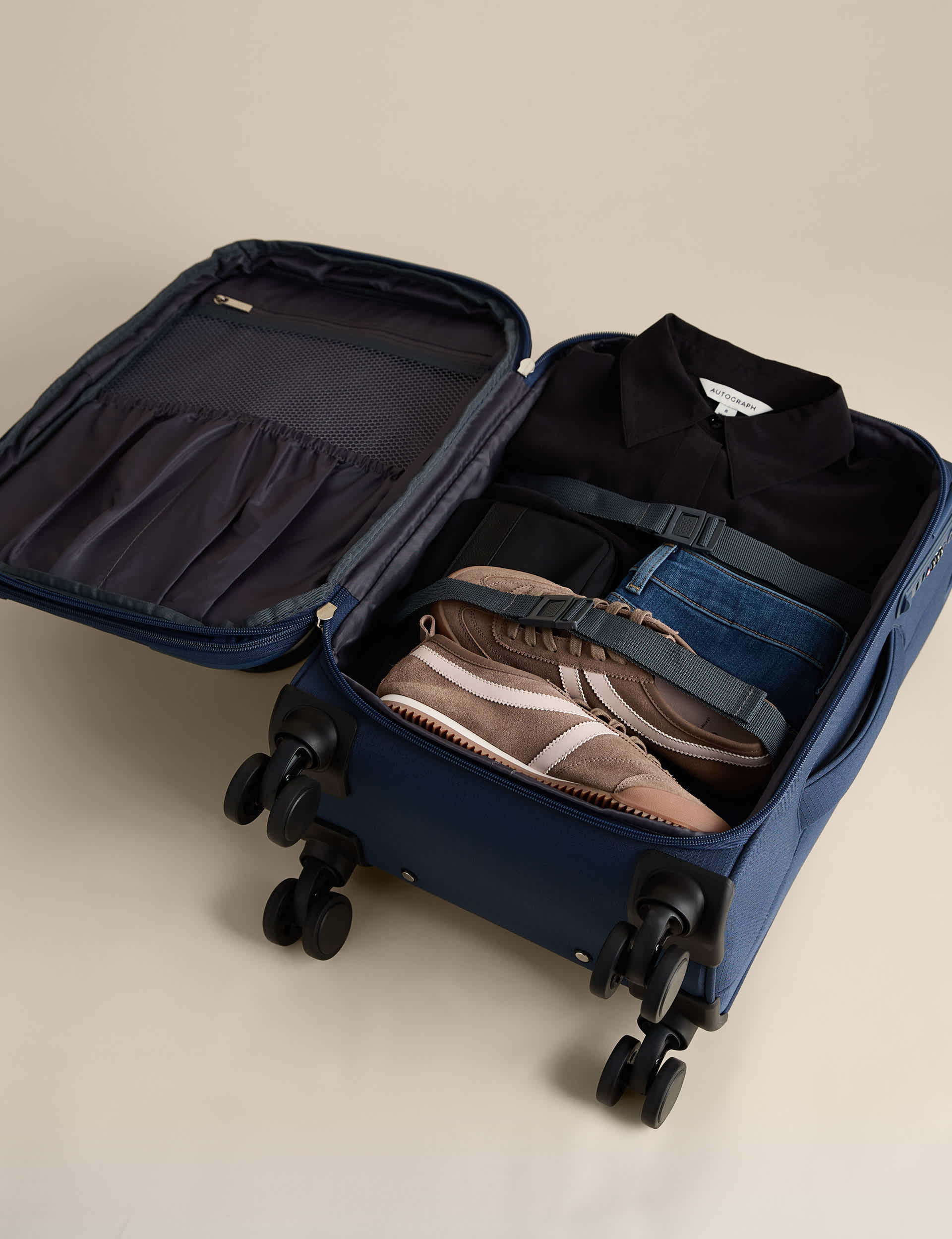 Seville soft suitcases set with cabin and underseater - British product