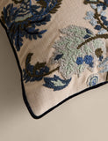 Pure Cotton Floral Embroidered Cushion 50cm x 50cm