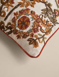 Pure Cotton Floral Embroidered Cushion 50cm x 50cm