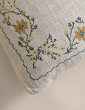 Cushion with floral stitch design 55cm, UK version