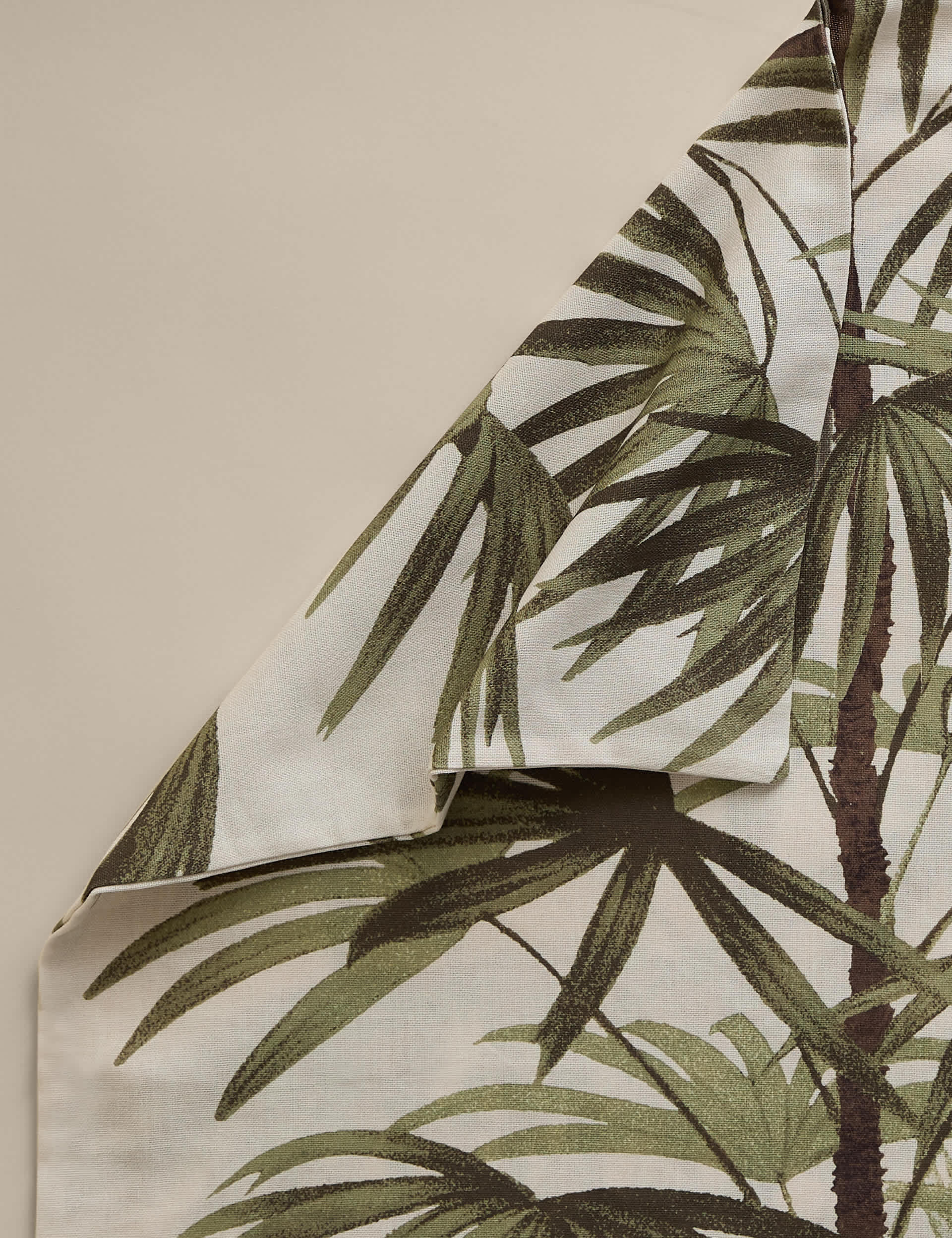 Pure cotton fern tree cushion cover 50cm - British product