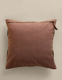 Leather basket weave cushion feather filling (British brand)