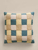 Pure cotton quilted patchwork cushion 50cm (British brand)