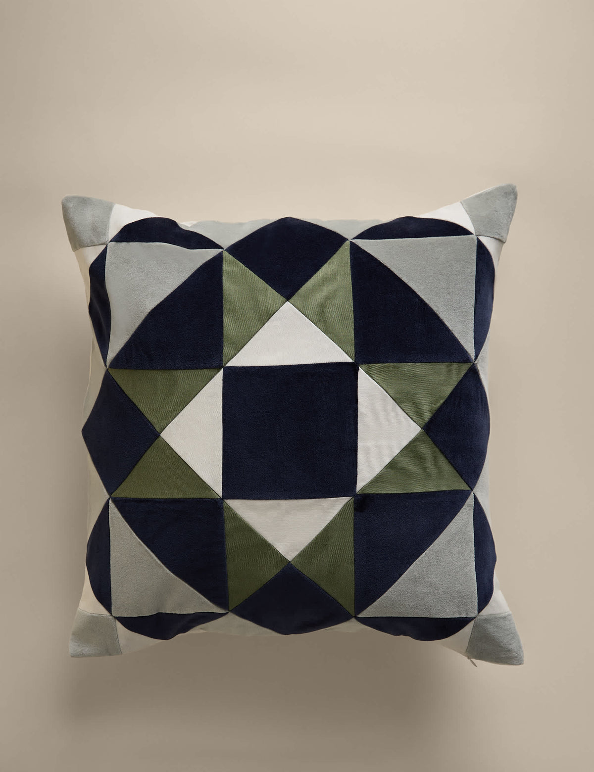 Cotton patchwork cushion cover square 50x50 cm (British brand)
