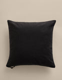 Leather panel cushion with feather filling 50cm (British brand)