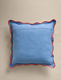 Cotton cushion with palm embroidery 50cm, imported from the UK