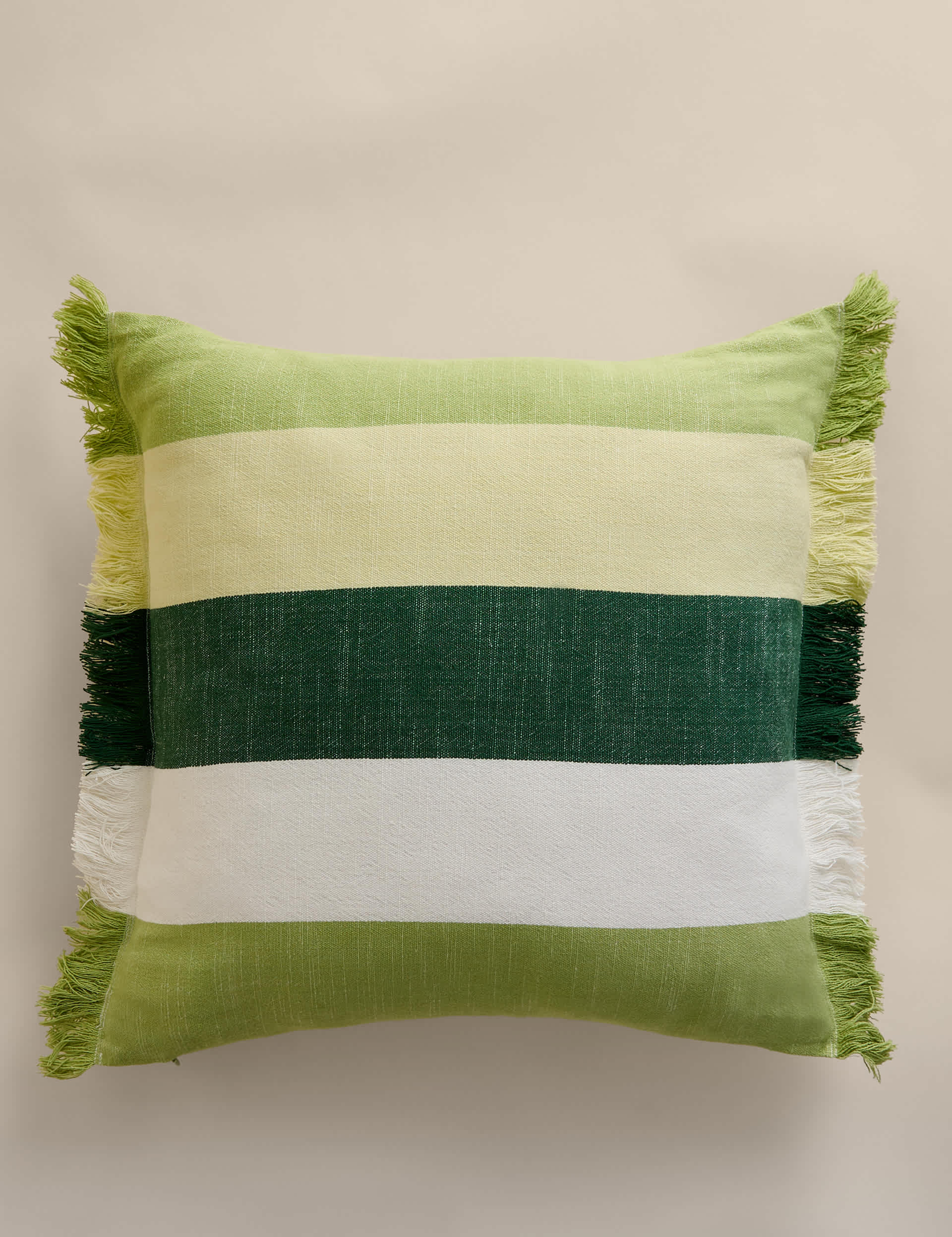 M&S Pure Cotton Woven Striped Outdoor Cushion