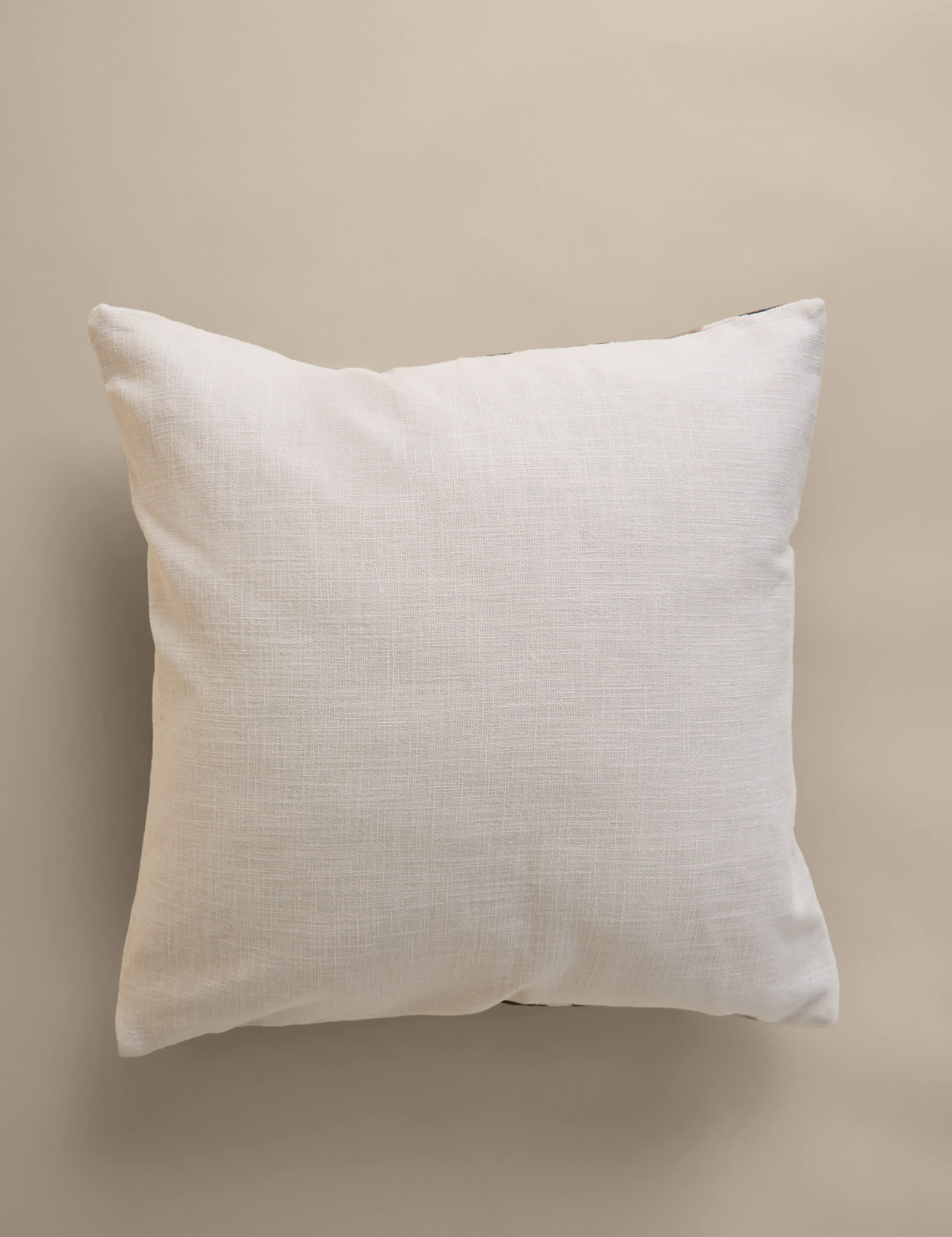 Pure cotton embroidered Ikat cushion 50cm, imported from the UK