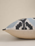 Pure cotton embroidered Ikat cushion 50cm, imported from the UK