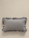 chenille gingham bolster cushion 30x50cm, UK version