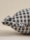 chenille gingham bolster cushion 30x50cm, UK version